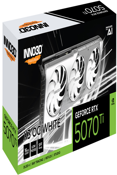 Inno3D RTX5070TI X3 OC Blanc 16 Go GDDR7 HDMI 3xDP