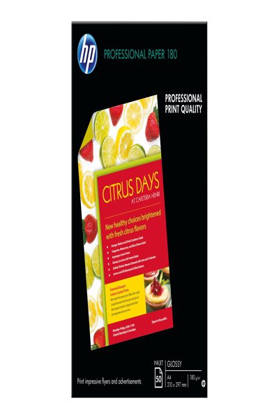 HP Glossy A4 Inkjet Paper: 180 g/m², 50 Sheets - C6818A