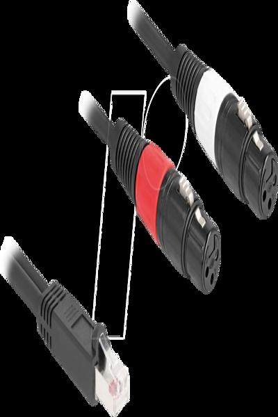 Delock DMX-kabel - RJ-45 hane till XLR3 hona - 88176