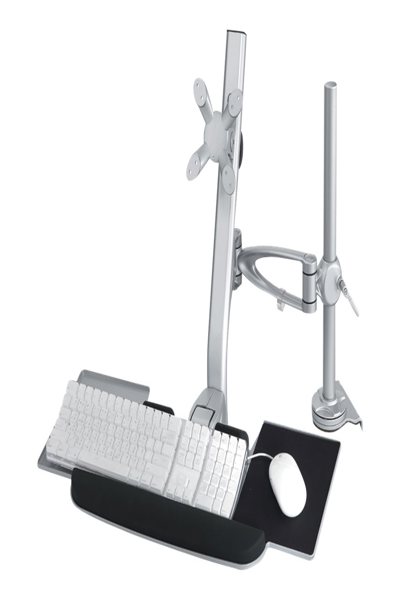 Neomounts monitor desk mount - Clamp - 10 kg - 25.4 cm (10") - 61 cm (24") - 100 x 100 mm - Silver