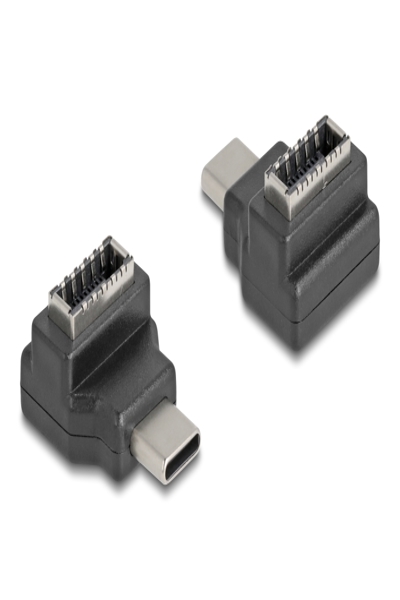 Delock Adapter USB 10 Gbps Type-C Stecker zu Typ-E Key A Buchse schwarz - Adapter - 67235