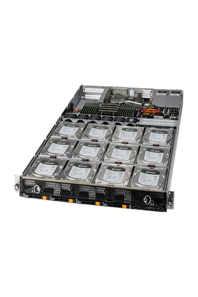 Supermicro Barebone A+ StorageServer 1U Single Sockel SP3 ASG-1014S-ACR12N4H-EU Système complet - Barebone - AMD EPYC