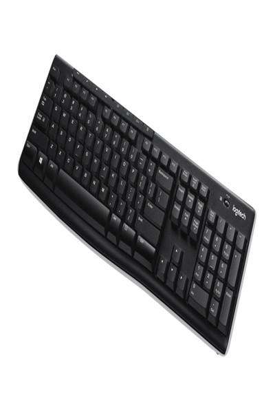 Logitech Wireless Keyboard K270 - Full-size (100%) - Wireless - RF Wireless - QWERTY - Black - 920-003745