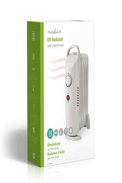 Nedis MobilerÃƒâ€“l Radiator| 500 W| 5 Fins| Verstellbares Thermostat| 1 Hitzeeinstellung