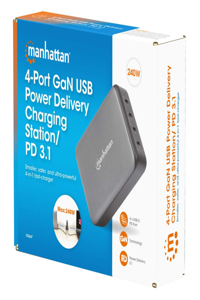 Manhattan 4-Port GaN USB Power Delivery-Ladestation - Power Supply - 102667
