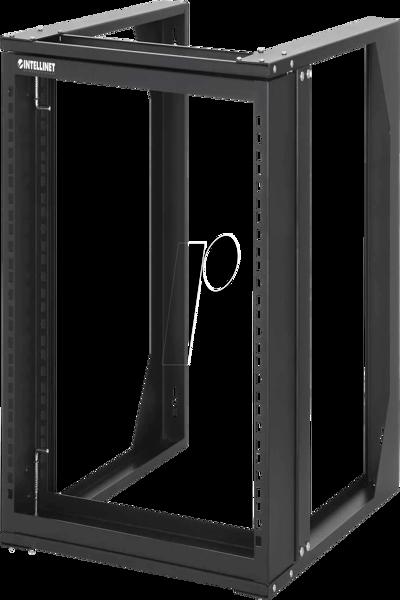 Intellinet 19" Wall Mount Open Frame Network Rack - 9U - Front-hinged Swing Frame Flat Pack - 2-Post - 17.7 in. Depth - Black RAL 9004 - Rack frame - Black - Steel - 30 kg - 9U - RoHS ANSI/EIA 310-E IEC 60297-3 - 716185