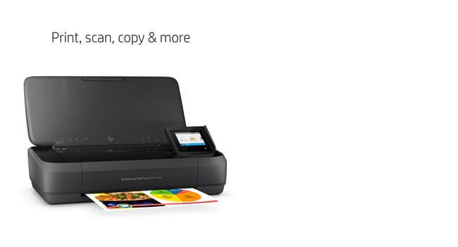 HP OfficeJet 250 Mobile All-in-One Printer - Print - copy - scan - 10-sheet ADF - Thermal inkjet - Colour printing - 4800 x 1200 DPI - A4 - Direct printing - Black - CZ992A