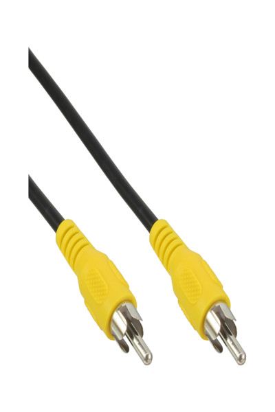 InLine Video cable - 1x RCA M/M - yellow plugs - 0.5m - 89937B