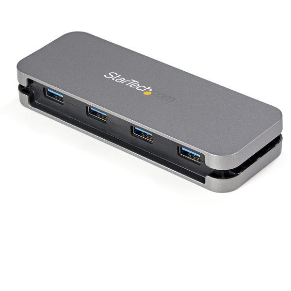 StarTech 4 Port USB-C Hub - 3x USB-A - 5Gbit/s USB 3.0 Type-C Hub (3.2/3.1 Gen 1) - Bus Powered - Portable USB-C to USB-A Adapter Hub - 28.5cm Cable Integrated Host Cable (HB30CM4AB) - Hub - 4 x USB 3.2 Gen 1 - Desktop - HB30CM4AB