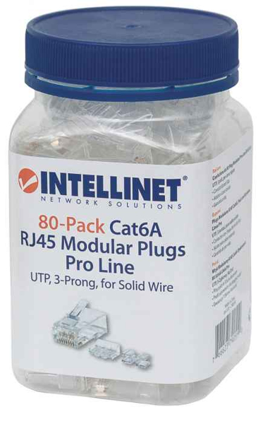 80-pack Cat6A RJ45 modulära pluggar Pro Line - 790550