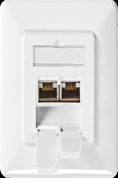 Nedis N CCGB89260IV - Unterputz RJ45-Dose 2-fach