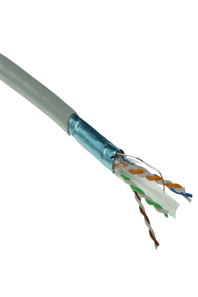 ACT Cat 6 F/UTP solid installation cable - PVC - CPR euroclass ECA - 24 AWG - grey 305 meter - 305 m - Cat6a - F/UTP (FTP) - Grey