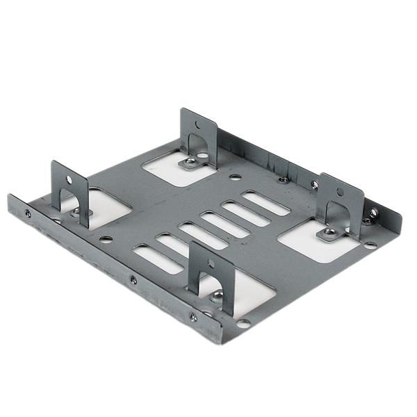 StarTech Dual 2.5" SATA Hard Drives to 3.5" Mounting Bay Bracket - 2.5" to 3.5" Hard Drives - SSD Bracket - Storage Bay Adapter - 8.9 cm to 6.4 cm (3.5" to 2.5") - Steel (BRACKET25X2) - BRACKET25X2