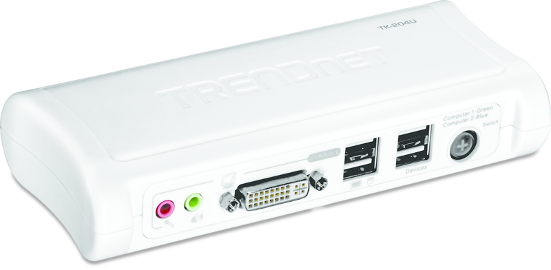 TRENDnet TK 204UK 2-port Kvm Switch - USB DVI - TK-204UK