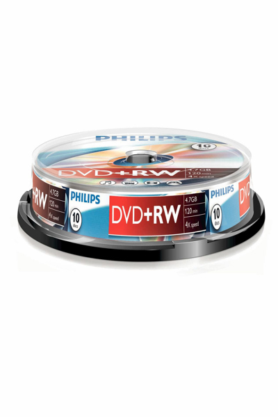 Philips 10 x DVD+RW - 4.7 GB 1x - DW4S4B10F/10