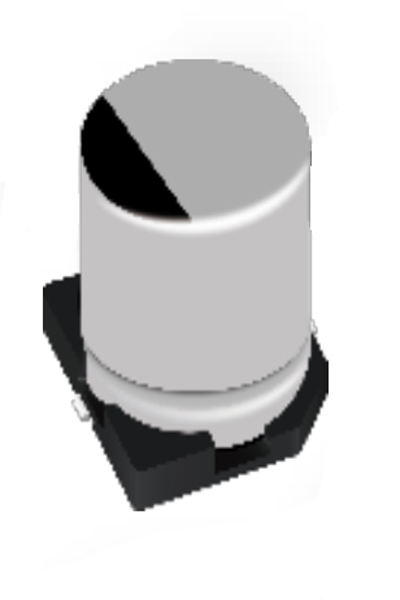 Panasonic EEE1JA101P, Fixed capacitor, Aluminum, Surface, Cylindrical, 500 pc(s), Black, Grey - EEE1JA101P