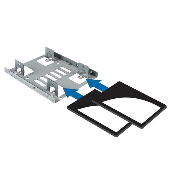 StarTech Dual 2.5" SATA Hard Drives to 3.5" Mounting Bay Bracket - 2.5" to 3.5" Hard Drives - SSD Bracket - Storage Bay Adapter - 8.9 cm to 6.4 cm (3.5" to 2.5") - Steel (BRACKET25X2) - BRACKET25X2