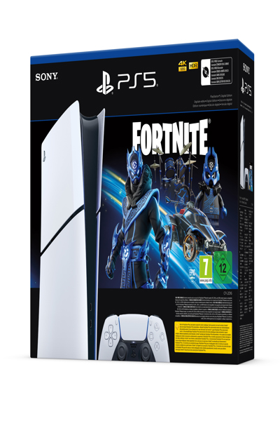 Sony PlayStation 5 Digital Edition Fortnite Svart-vit - 1000045171