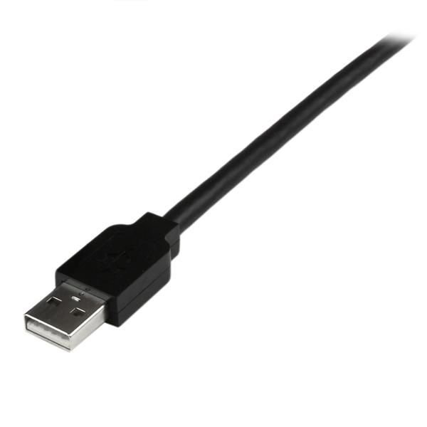 15m USB 2.0 cable active with 4 port USB hub - USB A male to USB A female data cable with 4-way distributor - Black - USB2EXT4P15M