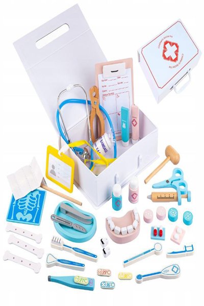 Ensemble de 43 valises jouets pour médecin et infirmière Extralink