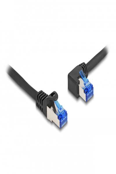 Câble réseau Delock - RJ-45 (M) droit vers RJ-45 (M) coudé à gauche
