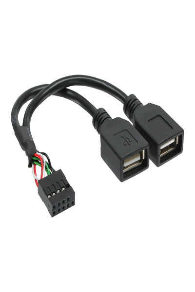 Câble adaptateur USB 2.0 InLine interne 2x USB-A
