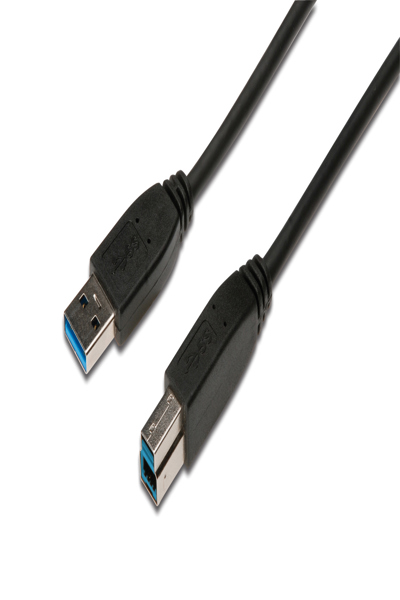 DIGITUS Electronic USB 3.0 - USB A - USB B - 3 m - 3 m - USB A - USB B - USB 3.2 Gen 1 (3.1 Gen 1) - Male/Male - Black