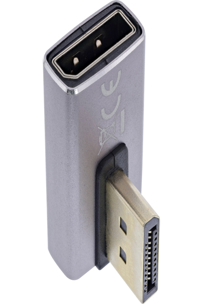 Adaptateur InLine DisplayPort 1.4 - mâle / femelle - 90° vertical gauche - 8K UHD
