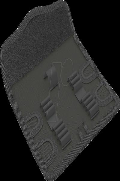 Pochette pliable Wera 9436 Kraftform Kompakt Vario RA 7, vide, noire, textile, Chine, 200 mm, 80 mm, 45 mm
