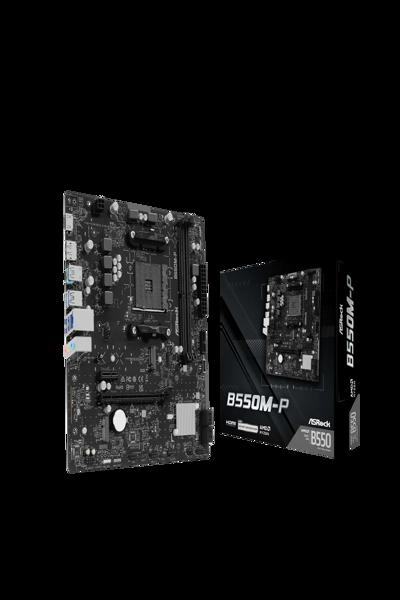 ASRock B550M-P AM4 mATX 90-MXBV10-A0UAYZ - AMD Socket AM4 (Ryzen) - Micro/Mini/Flex-ATX - 90-MXBV10-A0UAYZ