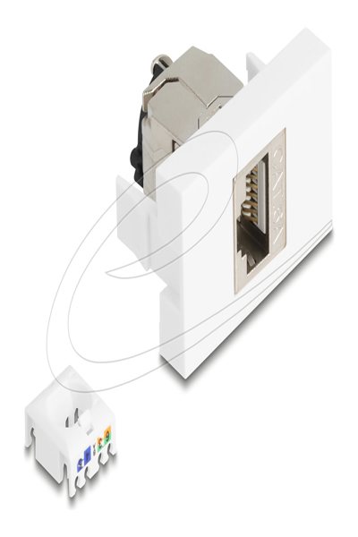 Delock Easy 45 Modul RJ45 Buchse zu LSA Cat.6a STP mit Verschlussclip und - 90905