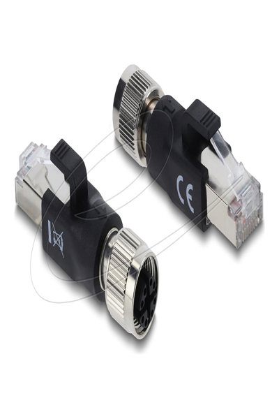 Delock Network Adapter M12-X Female to RJ-45 Male - 90834