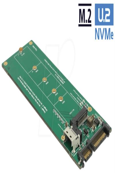 Delock U.2 SFF-8654 eller SATA-konverterare till 1 x M.2-nyckel M-kortplats - 63953