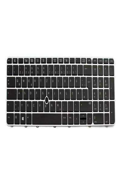 Clavier DE HP 819899-041 noir/argent mat rétroéclairé avec souris