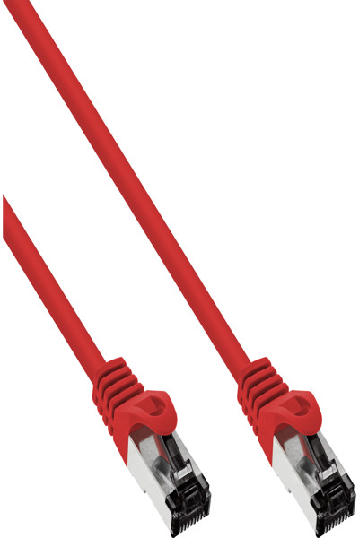 Câble de raccordement en ligne S/FTP Cat.8.1 rouge 0,25 m