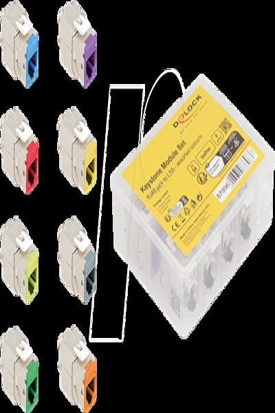 Delock Keystone-modul - RJ-45 (hona) till LSA (hona) - 87896