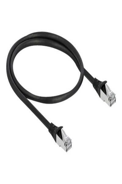 Delock RJ45 Network Cable Cat.6A S/FTP PUR Outdoor 0.5 m black - 0.5 m - Cat6a - S/FTP (S-STP) - RJ-45 - RJ-45 - Black - 80133