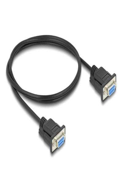 Delock Serial RS-232 cable - DB-9 (F) screwable to DB-9 (F) screwable - 86823