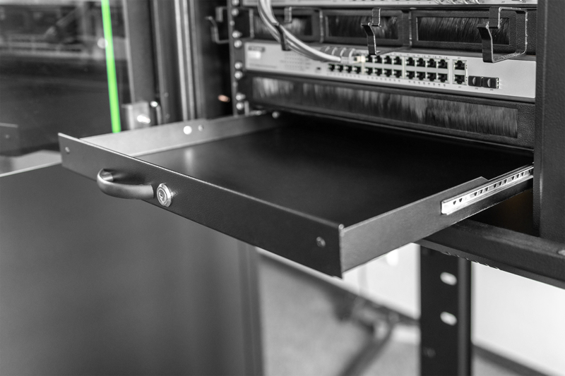 DIGITUS DN-19 KEY-1U-SW Document Tray 1U - DN-19 KEY-1U-SW