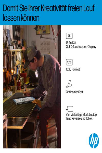 HP OMNIBOOK X FLIP 16-AR0153NG CONVERTIBLE 512 GB - BZ8A8EA