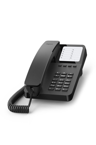 Gigaset DESK 400 - Analog telephone - Wired handset - 10 entries - Black - S30054-H6538-B101