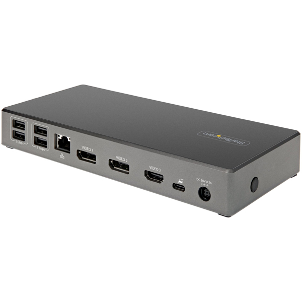StarTech DK31C2DHSPDUE Notebook Docking Station & Port Replicator Wired USB 3.2 Gen 2 (3.1 Gen 2) Type-C Black - Gray (DK31C2DHSPDUE) - DK31C2DHSPDUE