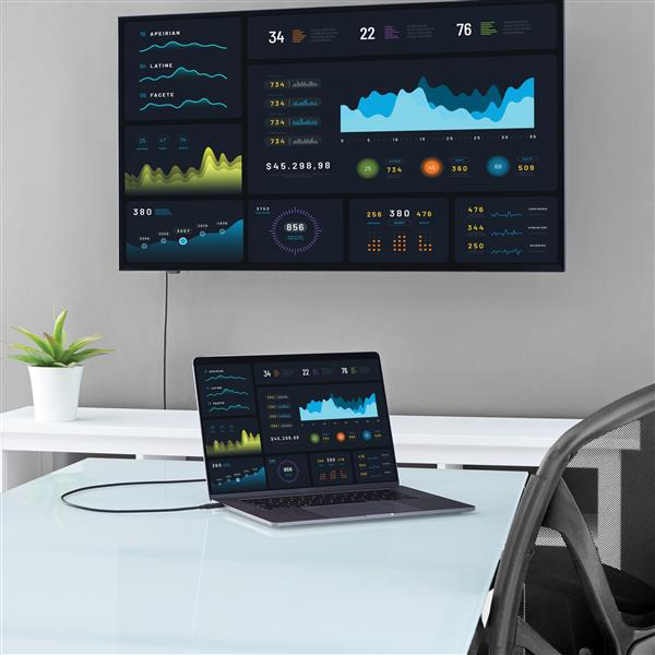 StarTech 6ft (2m) USB C to HDMI Cable, 4K 60Hz USB Type C to HDMI 2.0 Video Adapter Cable, Thunderbolt 3 Compatible, Laptop to HDMI Monitor/Display, DP 1.2 Alt Mode HBR2 Cable, Black - 4K USB-C Video Cable (CDP2HD2MBNL) - Adapter cable - HDMI / USB - 2 - CDP2HD2MBNL