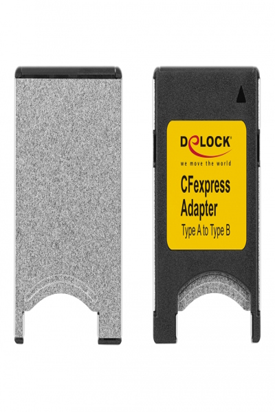 Delock CFexpress Adapter Type A to Type B - Flash card adapter - CFexpress Type A - CFexpress Type B - 1 pc(s) - Black - Grey - 29.6 mm - 61025