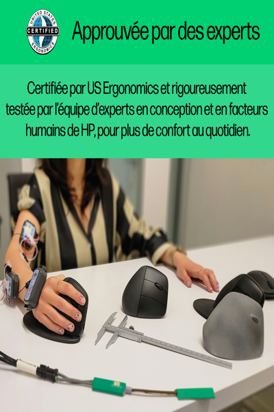 HP 920 Ergonomic Wireless Mouse: Right-hand, Vertical Design, 4000 DPI - 6H1A4AA