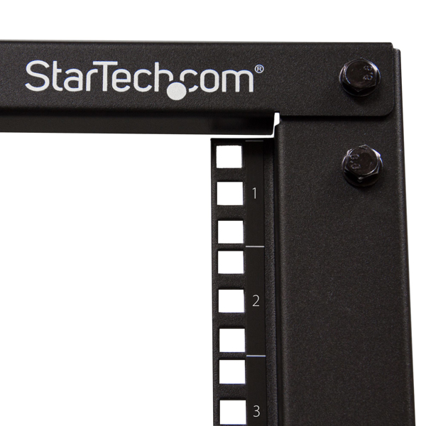 StarTech 8U Open Frame Rack - 4 Post - 22-40 in. Adjustable Depth - Cabinet - open frame - 4 posts - floor standing - black - 8U - 4POSTRACK8U