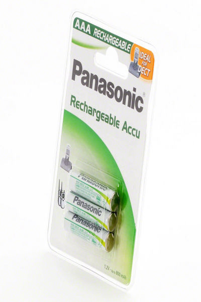 Panasonic P03P AAA 750 mAh NiMH uppladdningsbart batteri 3-pack - P03P/3BC800