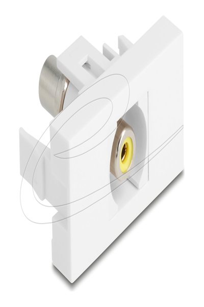 Delock Easy 45 Modul Cinch Buchse zu gelb weiÃƒÅ¸ - 90856