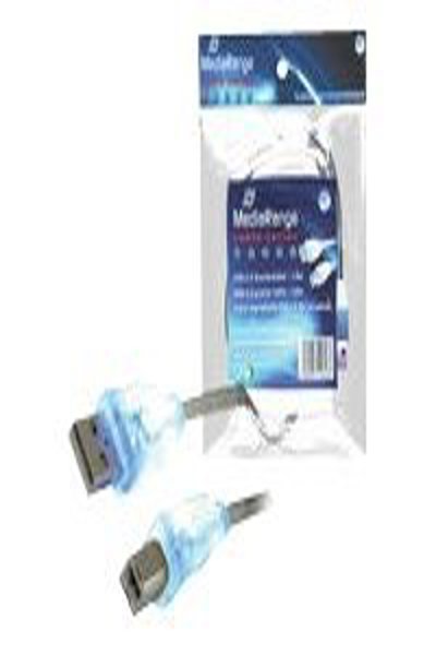 MEDIARANGE MRCS109 - Blue - 1.8 m - Male/Male - USB A/USB B