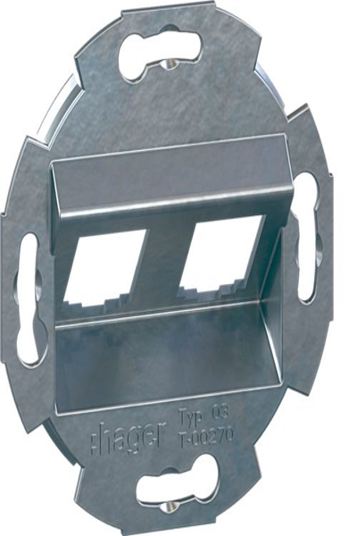 Hager GMDM032: Stainless Steel, Metal, Conventional, 55x55mm